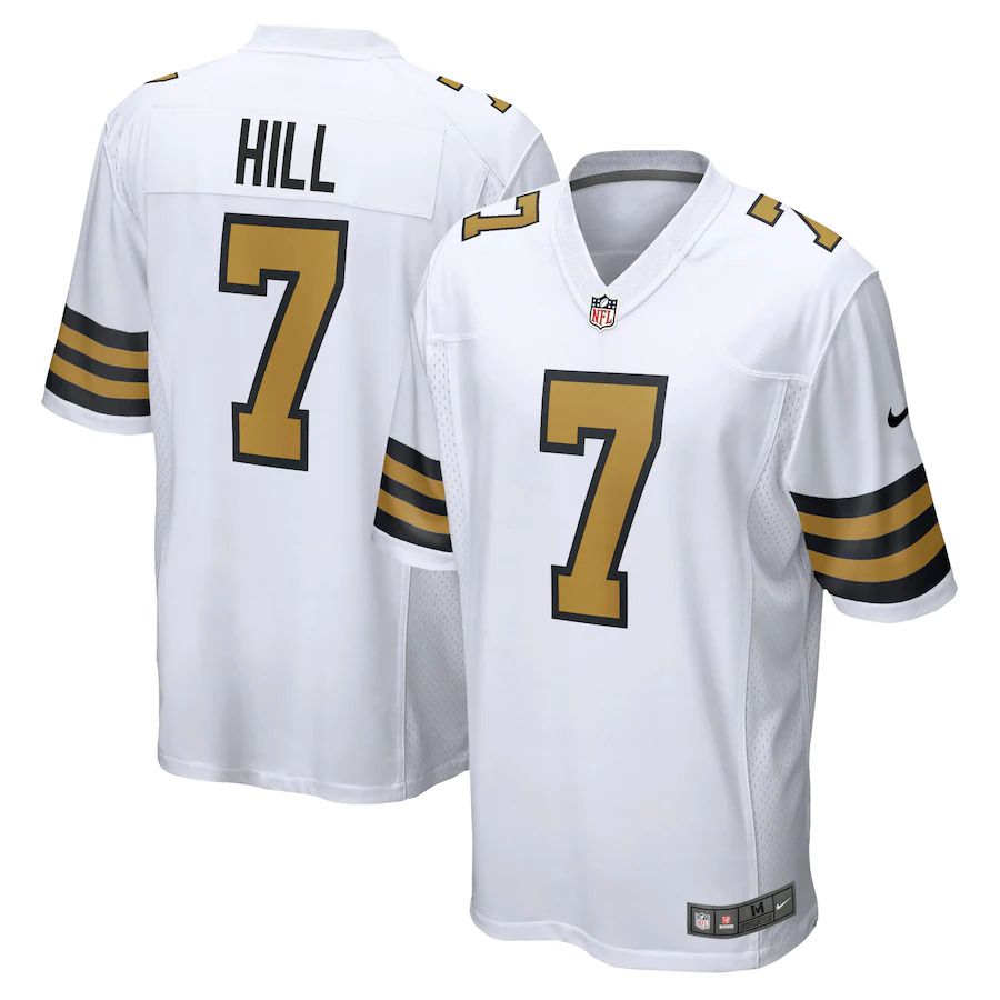 Men New Orleans Saints #7 Taysom Hill Nike White Alternate Game NFL Jersey->new orleans saints->NFL Jersey